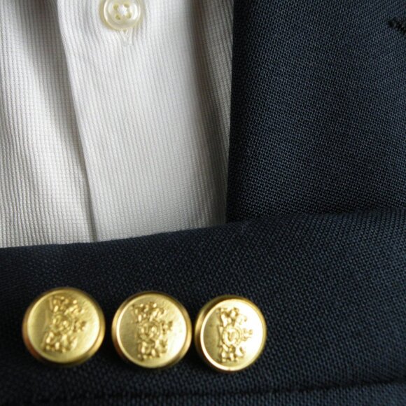 NWOT Stafford Mens Hopsack Blazer Sport Coat Jacket Size 42 R Gold Buttons - Picture 5 of 10